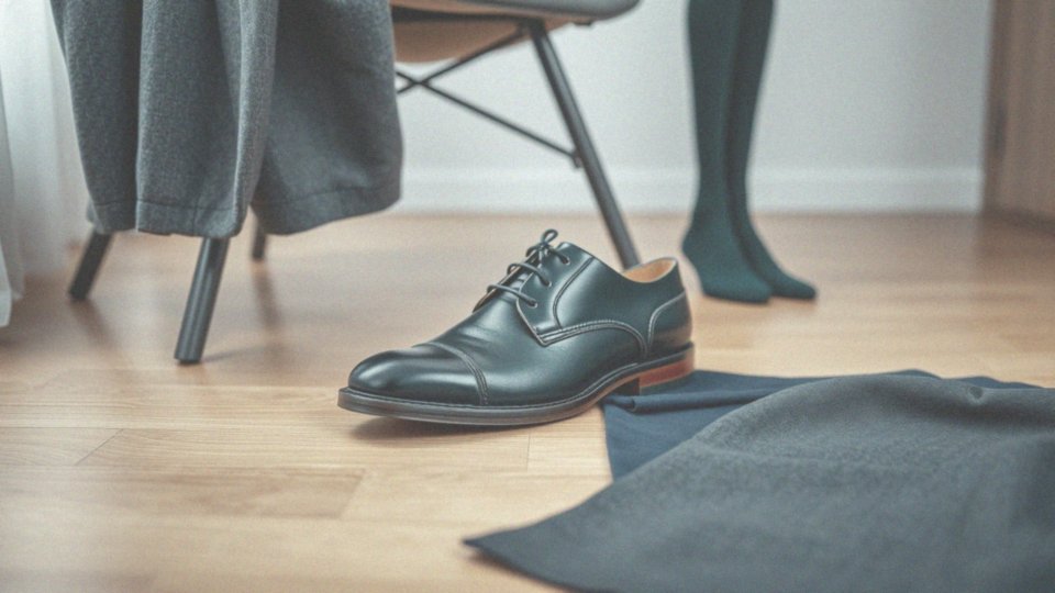 Jak zestawić zielone buty z granatowym i szarym garniturem?