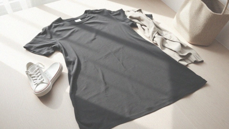 Co wyróżnia czarną sukienkę T-shirtową H&M?
